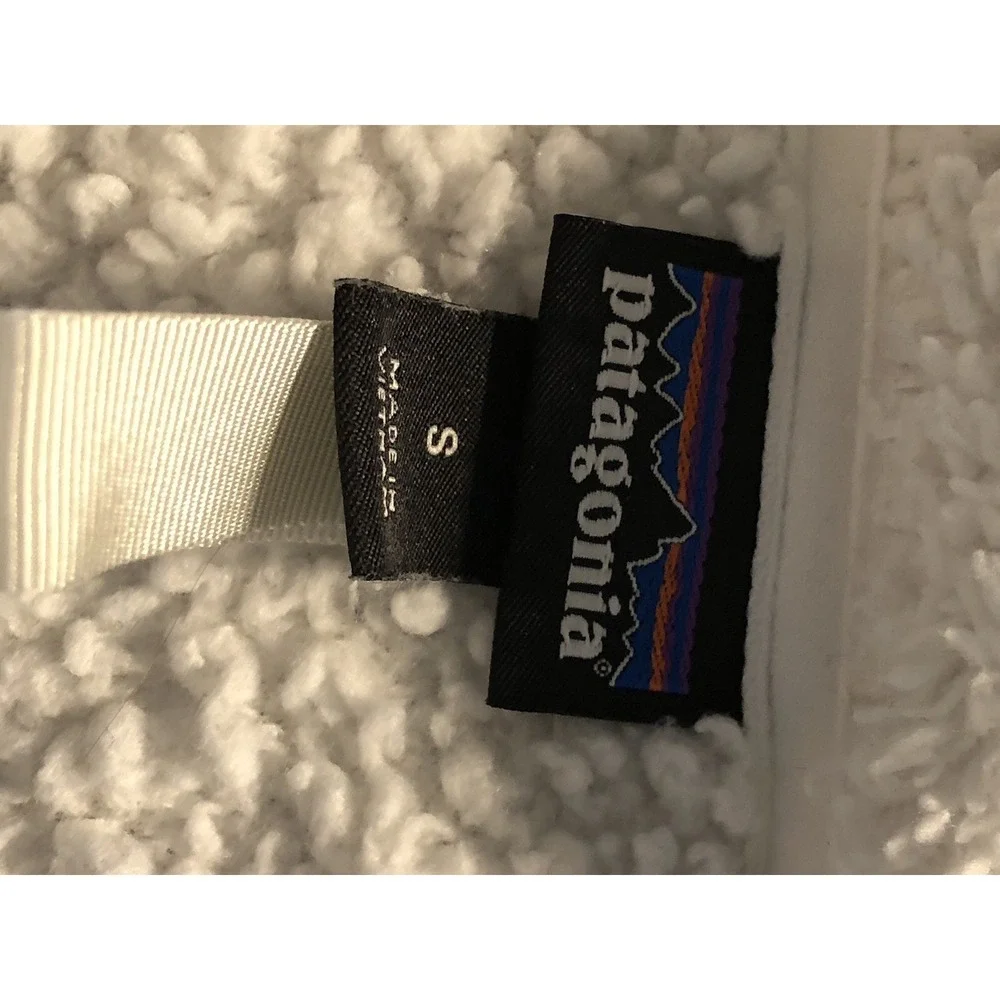 Patagonia Jacket Womens Small White Los Gatos Fuzzy Fleece Camping Outdoor